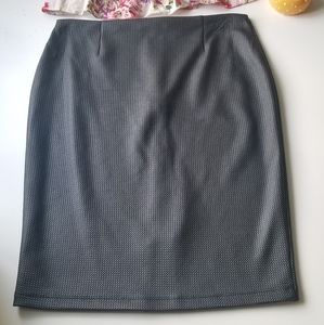 Black zipper Slit skirt